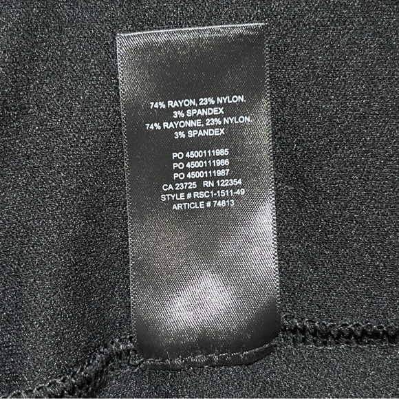 Aritzia Babaton Paxton Cuffed Longsleeve Black Low Scoop Neck Cropped Top Blouse - Picture 14 of 15